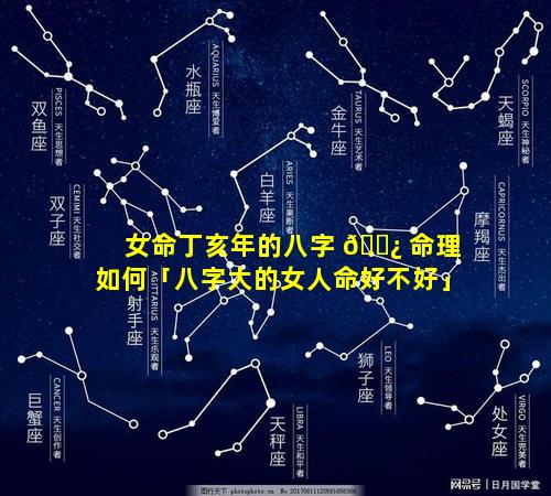 女命丁亥年的八字 🌿 命理如何「八字大的女人命好不好」